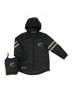 New Zealand All Blacks Packable Rain Jacket - Size 6