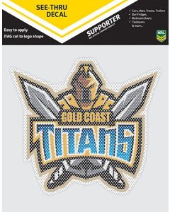 Gold Coast Titans NRL See-Thru Team Logo Window Sticker