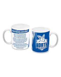 North Melbourne Kangaroos AFL Logo and Team Song Mug