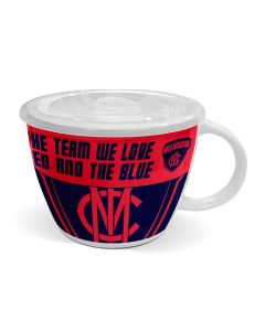 Melbourne Demons AFL Ceramic Soup Mug With Lid