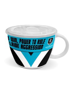 Port Adelaide Power AFL Ceramic Soup Mug With Lid