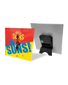 Gold Coast Suns AFL Mini Glass Clock
