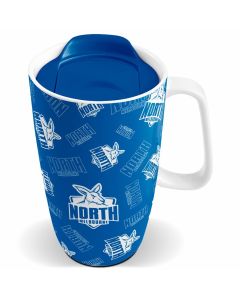 Adelaide Crows AFL Reusable Ceramic Travel Eco Cup Mug with Lid