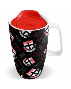 Adelaide Crows AFL Reusable Ceramic Travel Eco Cup Mug with Lid