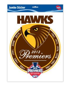 Hawthorn Hawks AFL Premiers 2013 Jumbo Sticker