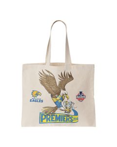 West Coast Eagles AFL Premiers Mark Knight Canvas Tote Shopping Bag