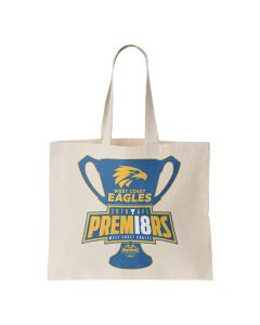 West Coast Eagles AFL Premiers 2018 Canvas Tote Shopping Bag