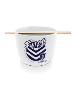 Fremantle Dockers AFL Ceramic Noodle Bowl With Chopsticks