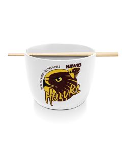 Hawthorn Hawks AFL Ceramic Noodle Bowl With Chopsticks