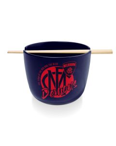Melbourne Demons AFL Ceramic Noodle Bowl With Chopsticks