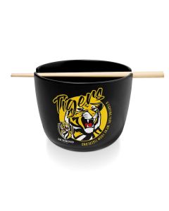 Richmond Tigers AFL Ceramic Noodle Bowl With Chopsticks