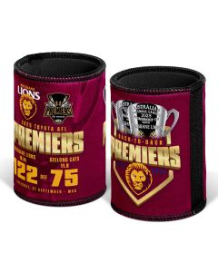 Brisbane lions AFL Premiers 2025 Game Statistics Stubby Holder 