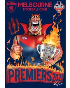 Melbourne Demons AFL Premiers 2021 Caricature Sticker
