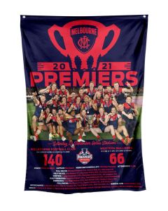 Melbourne Demons AFL Premiers 2021 Premiers Player Image Wall Flag 