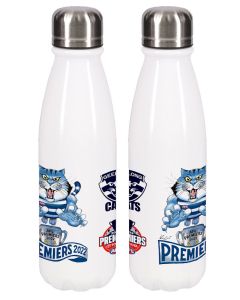 Geelong Cats AFL Premiers 2022 Caricature Aluminum Drink Bottle