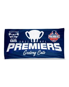 Geelong Cats AFL Premiers 2022 Trophy Bath Beach Towel