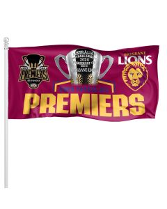 Brisbane Lions AFL Premiers 2024 Pole Flag