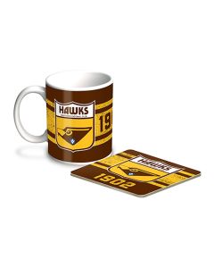 Hawthorn Hawks AFL Mug and Coaster Gift Set