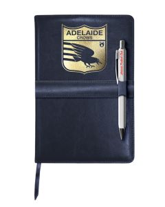 Adelaide Crows AFL Heritage Logo PU Leather Notebook and Pen