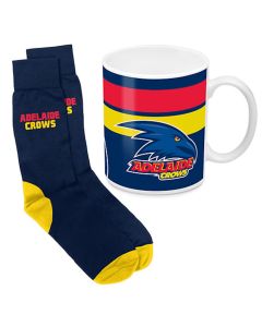 Adelaide Crows AFL Mug and Socks Gift Pack
