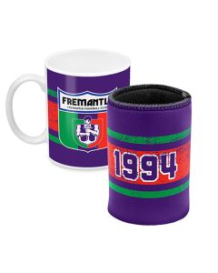 Fremantle Dockers AFL Mug and Can Cooler Gift Set