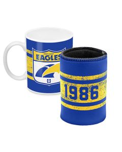 West Coast Eagles AFL Mug and Can Cooler Gift Set
