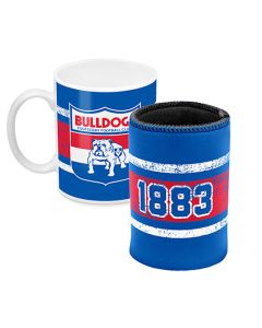 Western Bulldogs AFL Mug and Can Cooler Gift Set