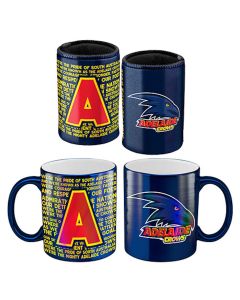 Adelaide Crows AFL Metallic Mug and Can Cooler Set