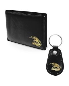 Adelaide Crows AFL PU Leather Wallet and Keyring Gift Set