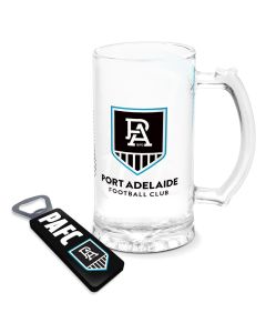 Port Adelaide Power AFL Stein and Opener Set