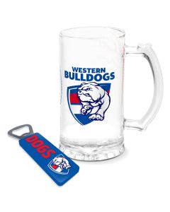 Western Bulldogs AFL Stein and Opener Set
