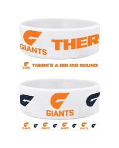 GWS Giants AFL Team Logo Silicone Wristbands Set Of 2