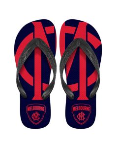 Melbourne Demons AFL Team Flip Flops Size 7/8