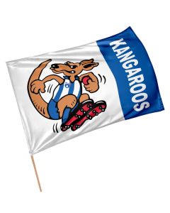 North Melbourne Kangaroos AFL Retro Mascot Game Day Flag