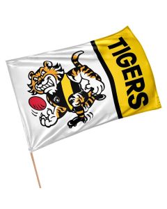 Richmond Tigers AFL Retro Mascot Game Day Flag