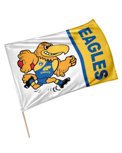 West Coast Eagles AFL Retro Mascot Game Day Flag