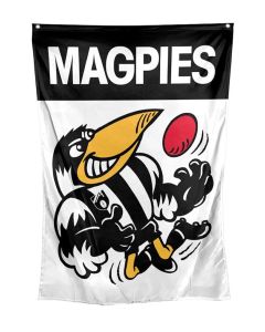Collingwood Magpies AFL Retro Mascot Cape or Wall Flag