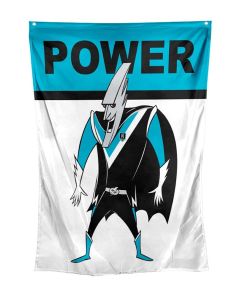 Port Adelaide Power AFL Retro Mascot Cape or Wall Flag