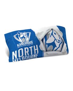 North Melbourne Kangaroos AFL Team Logo Pillow Case Single Pillowslip