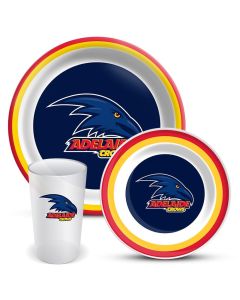 Adelaide Crows AFL 3 Piece Melamine Dinner Set