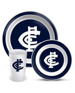 Carlton Blues AFL 3 Piece Melamine Dinner Set