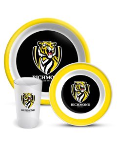 Richmond Tigers AFL 3 Piece Melamine Dinner Set