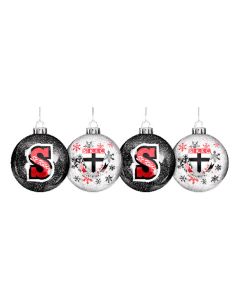 St Kilda Saints AFL Glitter Christmas Baubles