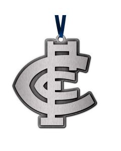Carlton Blues AFL Metal Christmas Tree Ornament Decoration