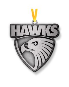 Hawthorn Hawks AFL Metal Christmas Tree Ornament Decoration