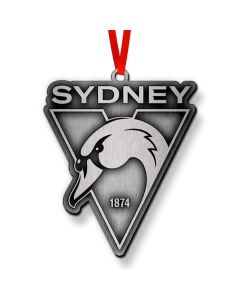 Sydney Swans AFL Metal Christmas Tree Ornament Decoration