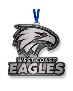 West Coast Eagles AFL Metal Christmas Tree Ornament Decoration