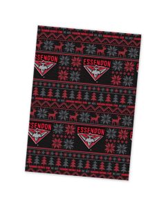 Essendon Bombers AFL Xmas Team Logo Wrapping Paper Giftwrap