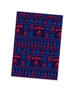Melbourne Demons AFL Xmas Team Logo Wrapping Paper Giftwrap