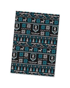 Port Adelaide Power AFL Xmas Team Logo Wrapping Paper Giftwrap